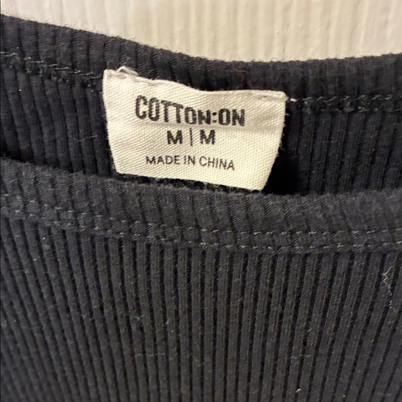 Cotton On Black and Green Ribbed Tank Top - Picture 2 of 9